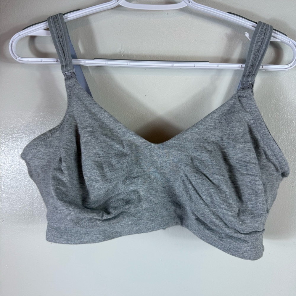Q-T Intimates Nursing Maternity Bra Gray 44D